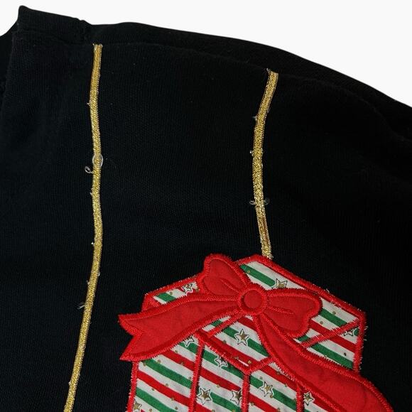 Vintage Chrysantheme Christmas Top Womens Medium Pullover Ornaments Holiday Fun - Picture 9 of 9